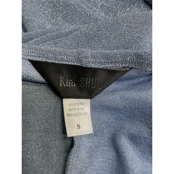 Kim Shui Glitter Blue Rayon Wrap Jumpsuit Size S - Picture 4 of 6